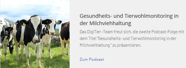 MariaJaeger14's tweet photo. 📣 📣 #DigiTier-Podcast #2 online
🎧 Das #DigiTier -Team freut sich, die zweite Podcast-Folge mit dem Titel "Gesundheits- und Tierwohlmonitoring in der Milchviehhaltung " zu präsentieren. 
👂 Hören Sie gleich einmal rein: https://t.co/XKf5kjFfM3
#Nutztierhaltung #BMEL #BLE #ptBLE https://t.co/9cAMvQwfjQ