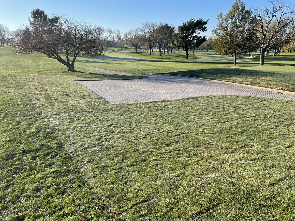 Project season has officially begun with this parking area addition on our lower range tee.