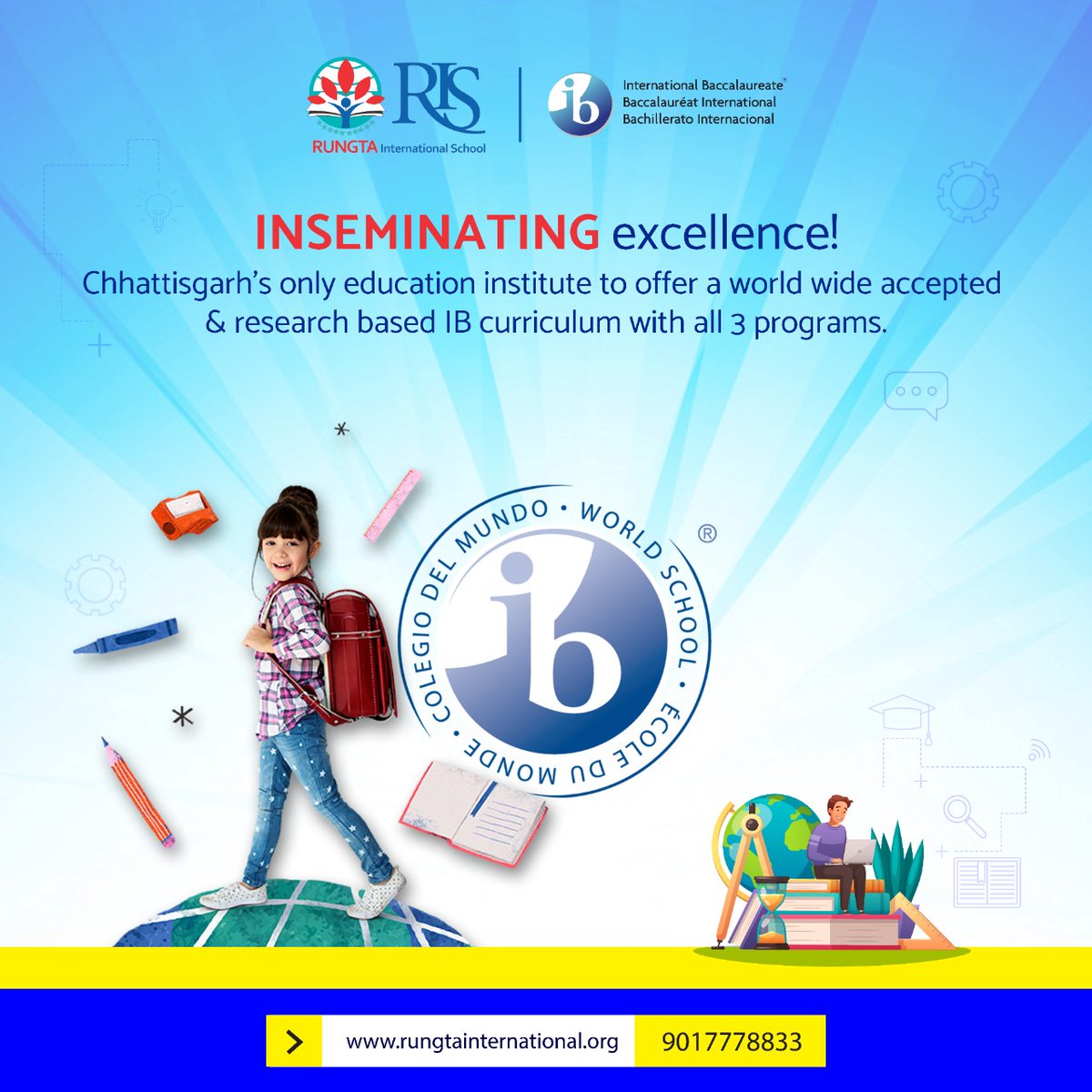 RungtaSchool's tweet photo. Chhattisgarh’s only education institute to offer a world wide accepted &amp; research based IB curriculum with all 3 programs.
.
.
.
#Chhattisgarh #ibschool #ibprogramme #researchbased #rungtainternational #trendingpost #trending https://t.co/0rj2xABcMM