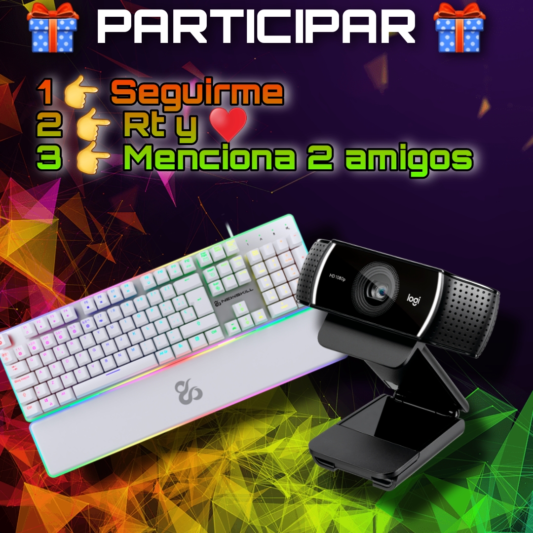 L3xisYeaH's tweet photo. 🎁🎁 SORTEOOOOO 🎁🎁 #sorteo

1 - Webcam C922 de @LogitechG_ES 
2 - Teclado Suiko Ivory de @newskill_ES 

🫡 Como Participar:
➡️ Sigue a @L3xisYeaH 
➡️ Haz RT y Me Gusta
➡️ Menciona a dos amigos

¡Mucha suerte! 🍀
2 Ganadores 05/12/22 https://t.co/bXW0jsv8R3