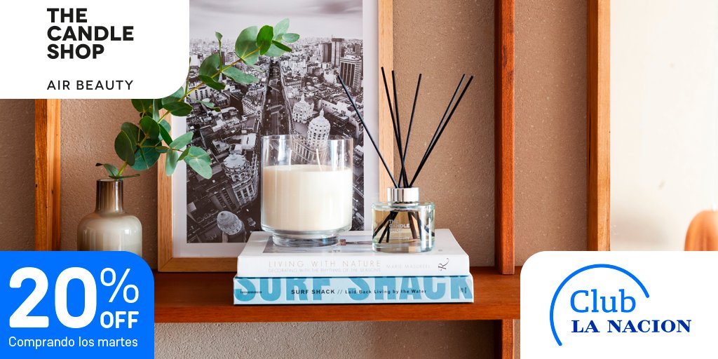 clubln's tweet photo. ¡Arrancá la semana aromatizando tus espacios! 😍
➡https://t.co/ggFLoeeeDy
Todos los martes, disfrutá del 20% Off que tenés en #THECANDLESHOP.
Conocé todos los detalles haciendo click. 👆
#thecandle #thecandleshop #airbeauty #beneficiosclubln #clubln #clublanacion #lanacion https://t.co/0I3R7B2Pwa