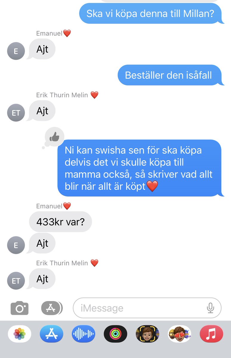 Försöker ha en konversation angående julklappar med mina bröder