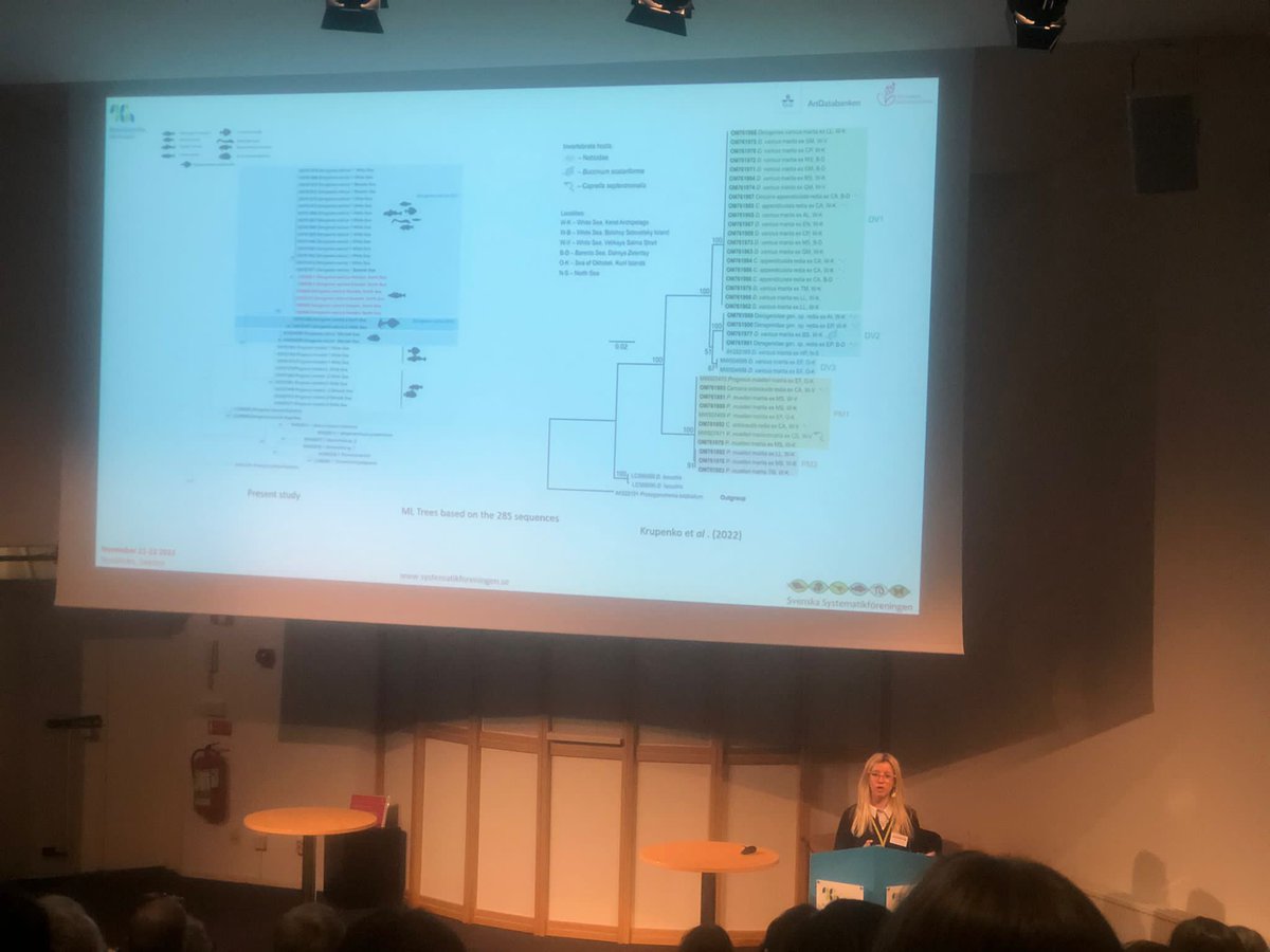 svsystematik's tweet photo. Now moving on to #worms 🪱, #flatworms !

Our next speaker is @ChahiBouguerche, to talk about fish parasitic #Trematodes: ⏭️ Untangling the Derogenes varicus species complex 🐟🪝🪱🔬

📍2nd day of the Swedish Systematics Society's annual meeting #SystD2022 https://t.co/gQtwxT4NKn