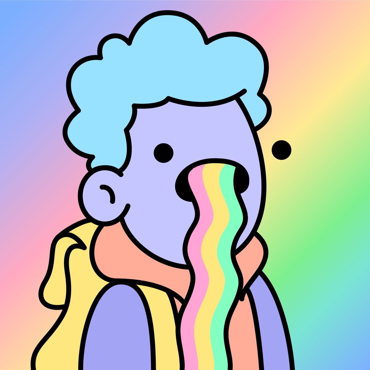 Nice new PFP! Has always been a fan for the rainbow puke meme and the dream comes true now.

#doodlefollowdoodle <a href="/doodles/">doodles</a> #doodle