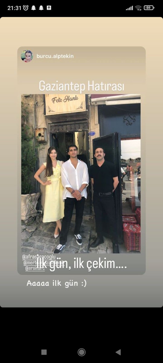 Aaaaaa ilk gün💫🎬💓
#afrasaricoglu
#MertRamazanDemir 
#YaliÇapkini