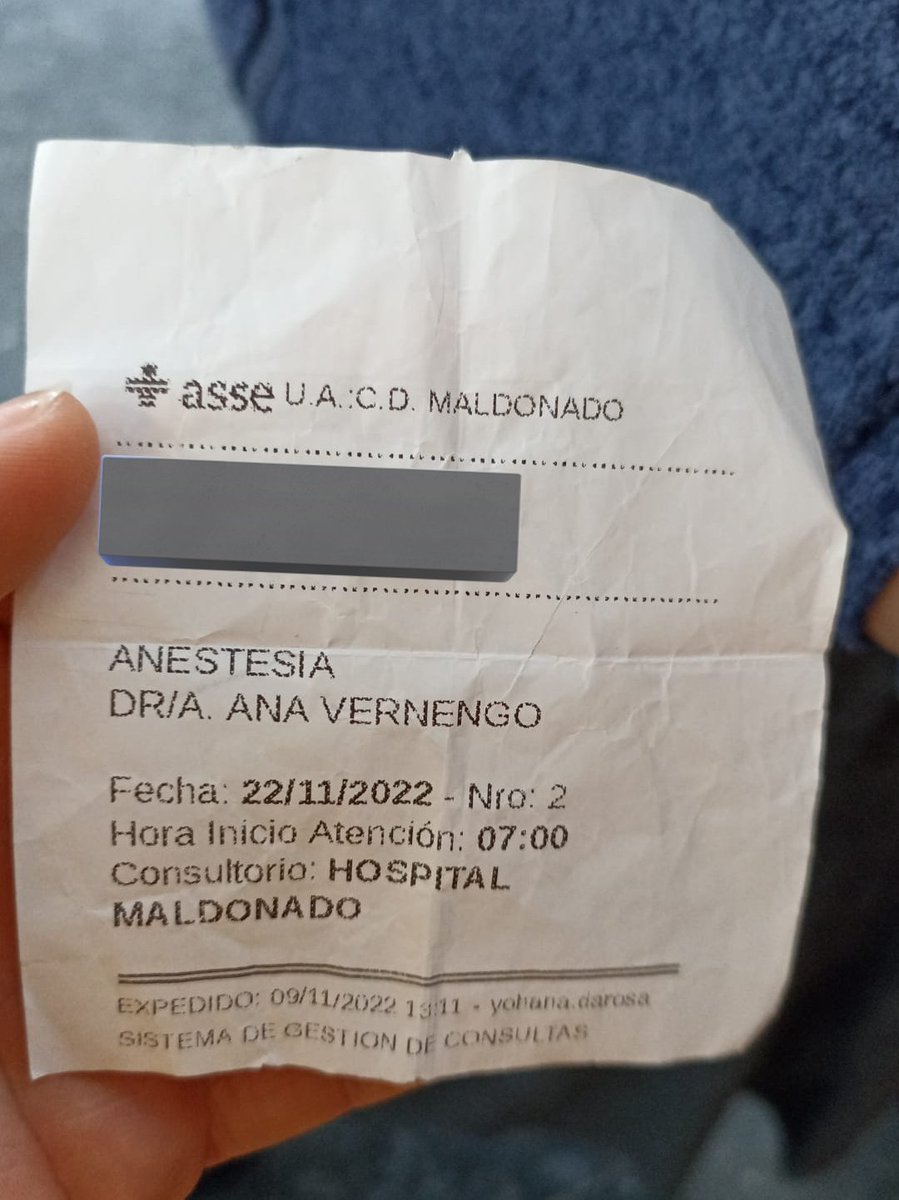 📢#MALDONADO Recién me llamó una paciente del Hospital de Maldonado (<a href="/ASSEcomunica/">ASSE</a>). Luego de esperar por 7 MESES un turno para terapia del dolor, llegó a las 7 a.m, "la doctora nunca llegó, la llamaron y le dicen a los pacientes que vuelvan a las 18 horas, porque no va a venir"