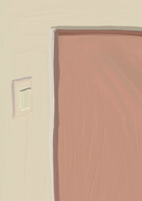 一気にざざっと描いてちょこちょこ仕上げていくのが自分にむいてるって気づいた。でもこれはこれでなんかオシャレではっ?! 