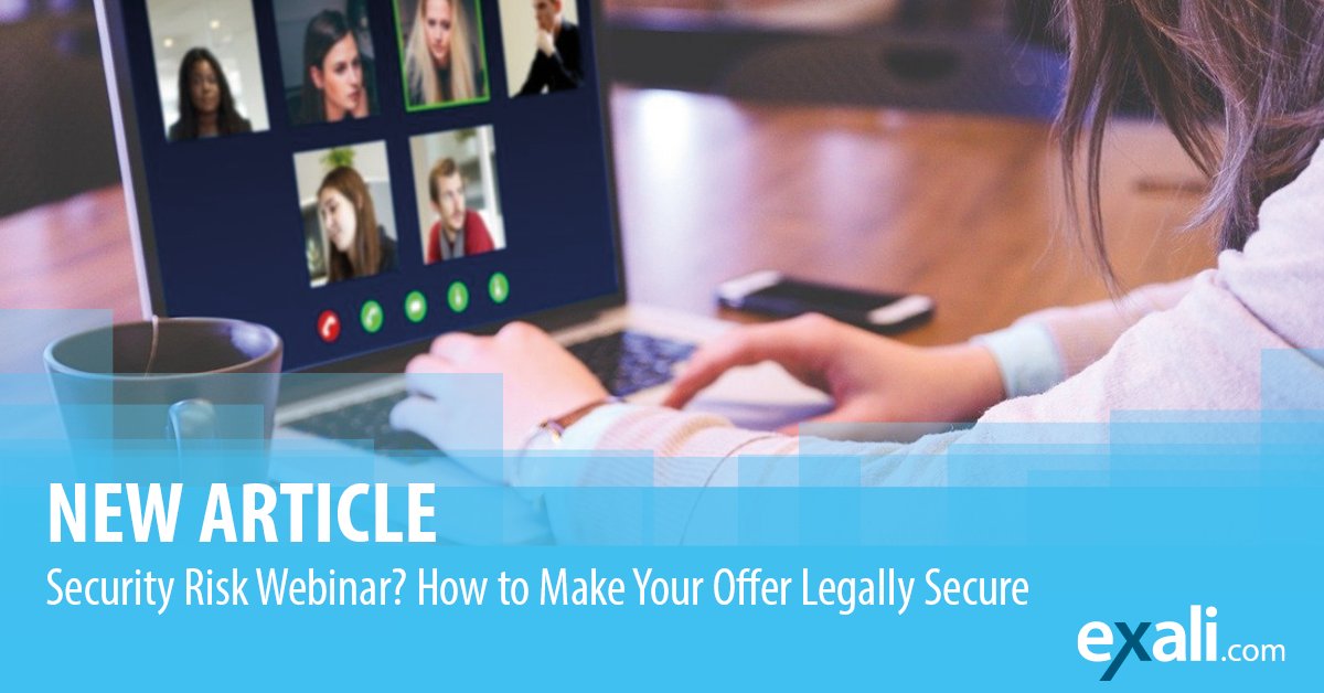 exali_com's tweet image. #Webinars can quickly become a #risk: Here is how to avoid falling into the #writtenwarning trap as a #lecturer: bit.ly/3U9hERh
#speaker #tips #risks #legallysecure