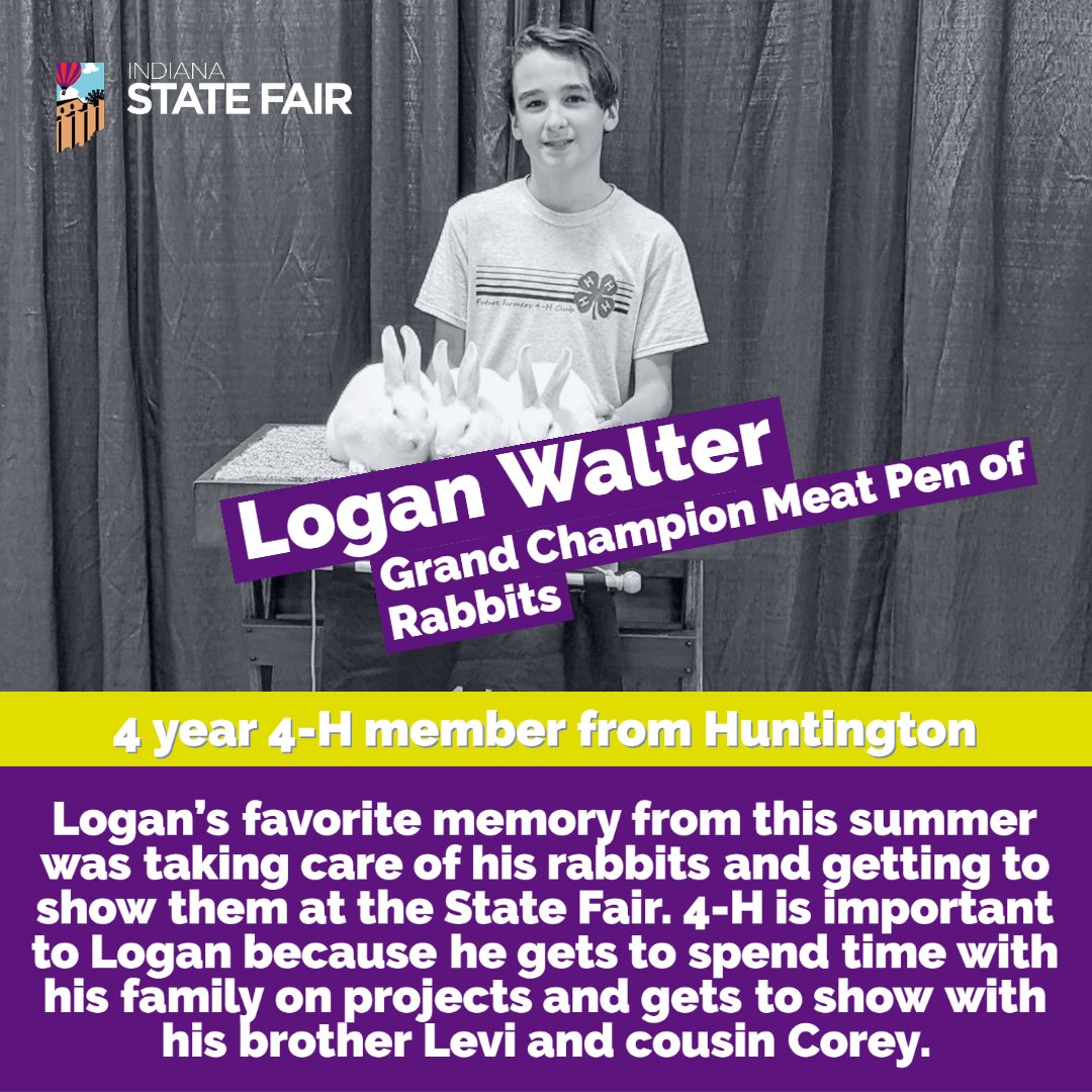 ISFExhibitors's tweet photo. We're nearing the end of our Champion Spotlights! Please join us in CONGRATULATING and celebrating another round of 2022 Indiana State Fair Champions ⭐ Click here to see more Champion Spotlights >> https://t.co/IhDphAapSw https://t.co/SmyjV25MX7
