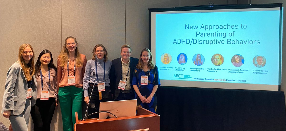 From the 17th to 20th of November, @A_Groenman, <a href="/TjDekkers/">Tycho Dekkers</a>, <a href="/saskiavoo/">saskia van der oord</a>, Patty, Suzanne, <a href="/DominiqueDoffer/">Dominique Doffer</a> and Joyce attended #ABCT2022 in New York City on behalf of #PAINT! With posters and talks, they presented on new approaches to parenting of ADHD/disruptive behaviors.