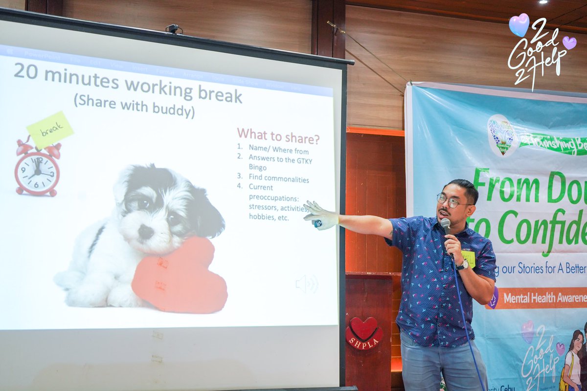 KDKNS_Cebu's tweet photo. We also want to thank Mr. Niel Steve M. Kinatanar for agreeing to be our Mental Health Awareness speaker. #2Good2Help https://t.co/8dczPZBOrJ