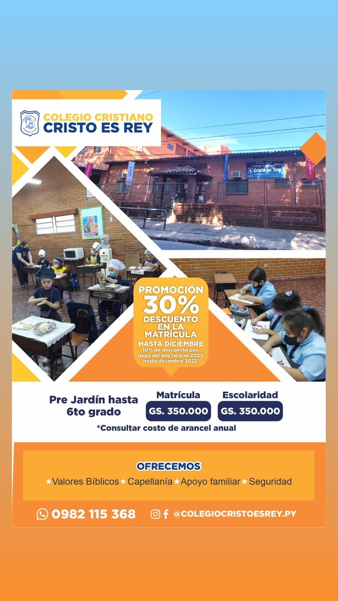 ColegiosCPIEDAD's tweet photo. ¿Estás buscando para tus hijos un colegio con principios Cristianos y que sean educados con valores? 🤔
¡𝐌𝐚𝐭𝐫í𝐜𝐮𝐥𝐚𝐬 𝟐𝟎𝟐𝟑 𝐚𝐛𝐢𝐞𝐫𝐭𝐚𝐬📝👏👏 ! Asegura su educación hoy mismo en nuestros colegios PIEDAD 🏫 (Cristo es Rey, Emanuel, Natanael y Victoria) 🏫 https://t.co/9I5FjmjQCW