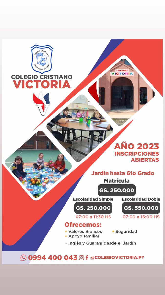 ColegiosCPIEDAD's tweet photo. ¿Estás buscando para tus hijos un colegio con principios Cristianos y que sean educados con valores? 🤔
¡𝐌𝐚𝐭𝐫í𝐜𝐮𝐥𝐚𝐬 𝟐𝟎𝟐𝟑 𝐚𝐛𝐢𝐞𝐫𝐭𝐚𝐬📝👏👏 ! Asegura su educación hoy mismo en nuestros colegios PIEDAD 🏫 (Cristo es Rey, Emanuel, Natanael y Victoria) 🏫 https://t.co/9I5FjmjQCW