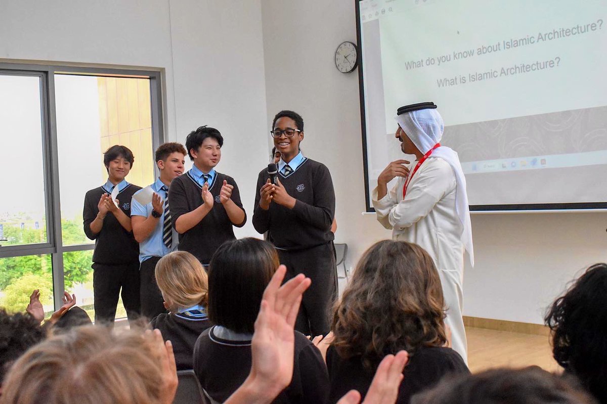 NLCSDubai's tweet photo. As part of the #IslamicWeek celebration, the Islamic Department was delighted to welcome Mr Yousuf Lootah who spoke to our Grade 9 students about the Islamic Architecture and Engineering.
#NLCSDubai #loveoflearning https://t.co/1UPJE7zLAM