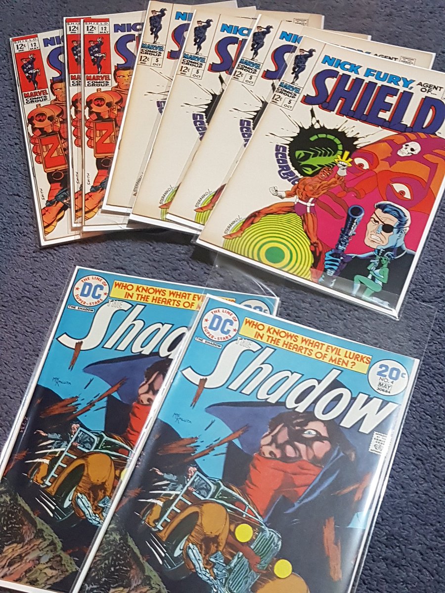 mccreaman's tweet photo. some more comics from my recently discovered box that had been sitting untouched for nearly 40 years in the attic...
#theshadow #dccomics #nickfury #marvel #marvelcinematicuniverse #marvelcom #spiderman #art #comicart #comicartist #drawing https://t.co/I7EXGWaN8i