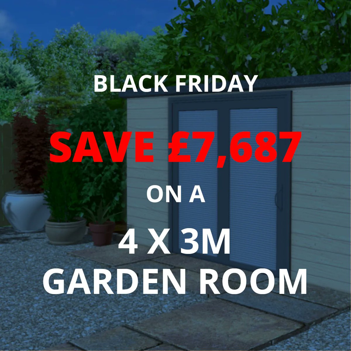 *** BLACK FRIDAY MADNESS *** Grab yourself an amazing #blackfriday deal and save over £7,600 on a new #gardenroom. This Friday we are offering 12 garden rooms at the reduced price of just £16,308 (+ vat). For details look at our website: buff.ly/3fRpCjD