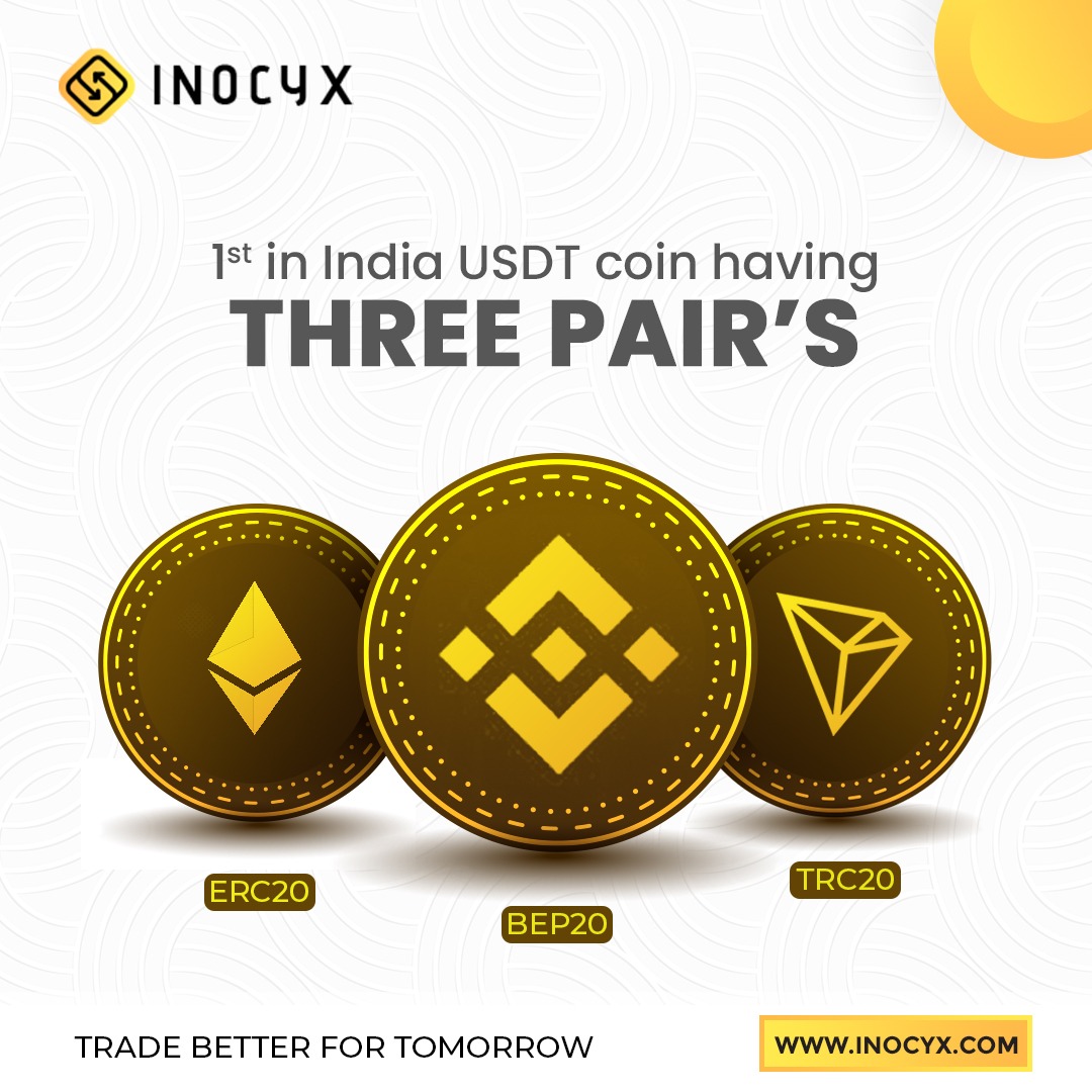 INOCYX's tweet photo. The future is coming and we're glad to be a part of it. Inocyx is the first USDT-supported exchange in India with three pairs ERC20, BEP20, and TRC20.
🤝Sign Up: https://t.co/G4ookWwfEU
🌐Reach Us: https://t.co/4MwBpHzvre
✅Follow us on @inocyx

#Inocyx #IYX #ERC20 #BEP20 #TRC20 https://t.co/4LFogxbmeE