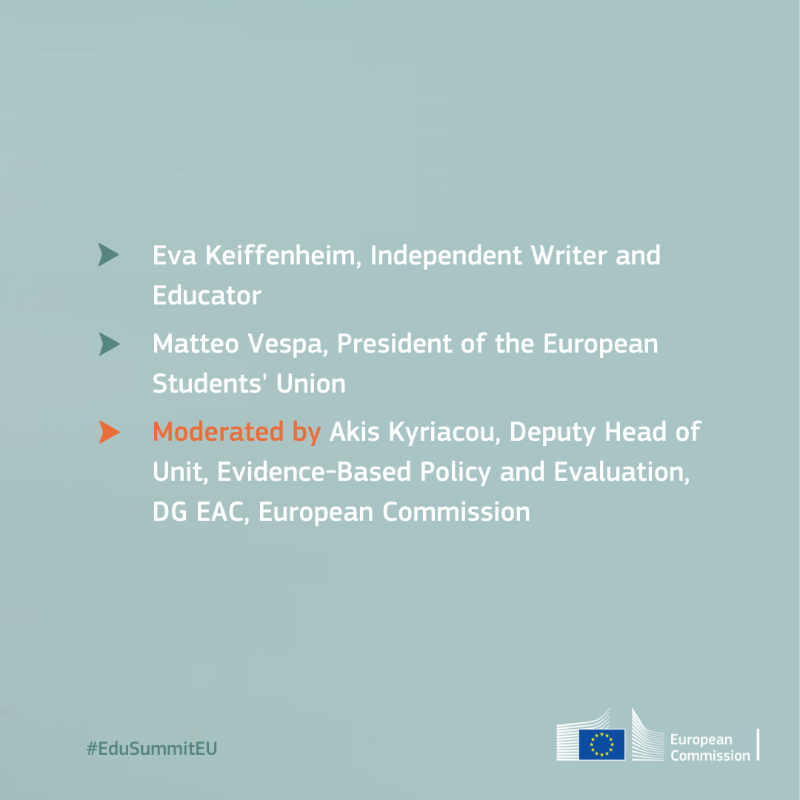 EUErasmusPlus's tweet photo. Education means future.

Follow the panel "Future-Proofing Education" at the #EduSummitEU on 1 December. We will have the opportunity to exchange with @giuseppinatucci, President @lllplatform, which organises the iconic LLLWeek in the same week as the Summit.

Join both events!