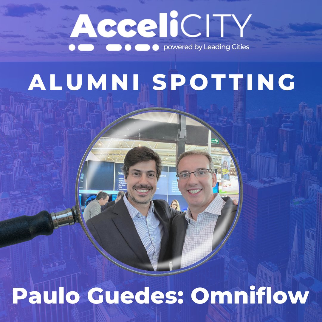 LeadingCities's tweet photo. At the @SmartCityexpo World Congress last week, @Mike_E_Lake had the pleasure of seeing Paulo Guedes of #Omniflow presenting his #smartcitysolution in Barcelona. It is always so fulfilling to see past #AcceliCITY members doing incredible work after their time in the program. https://t.co/A4RA0NeDrs