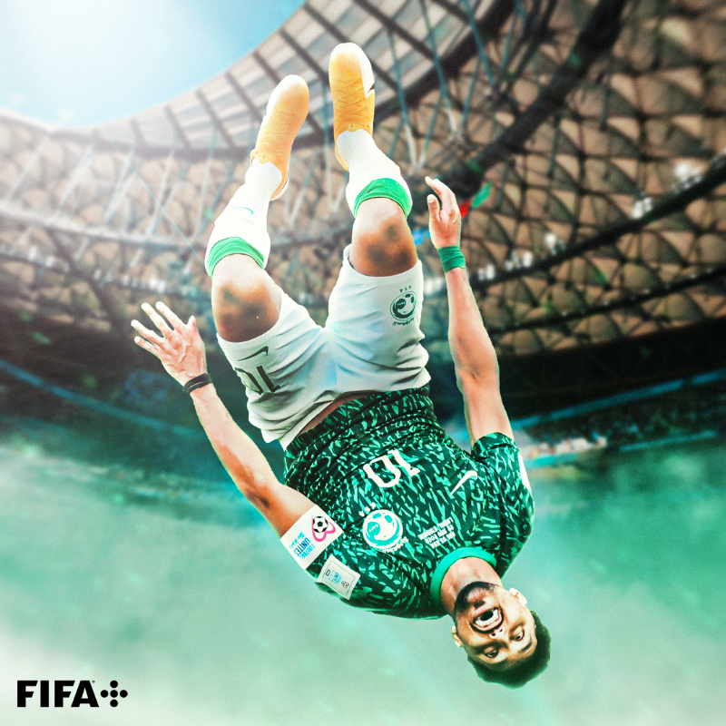FIFAWorldCup's tweet photo. Already a #FIFAWorldCup classic ✨ 

🇸🇦 See all the action from Saudi Arabia's win over Argentina on FIFA+