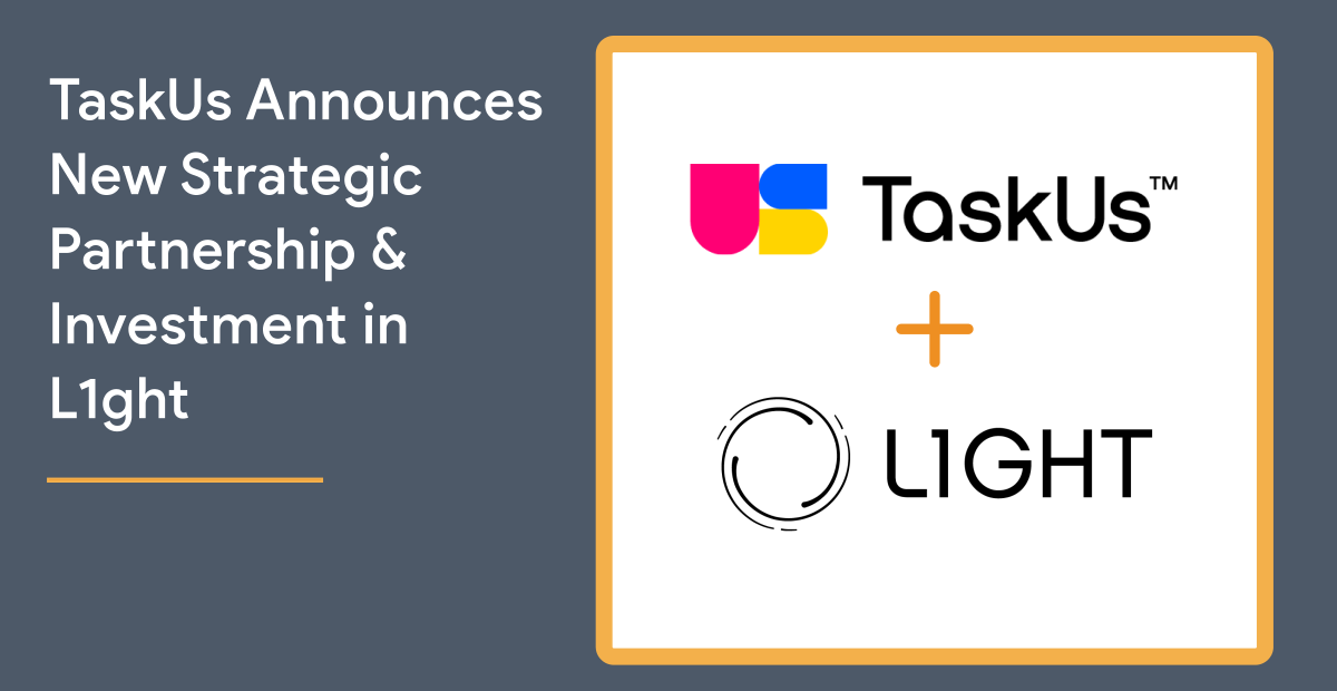 L1ghtHQ's tweet photo. We are thrilled to share that @TaskUs has both forged a strategic partnership with @L1ghtHQ, as well invested in the company.

The official press release: https://t.co/KW67wmvq4j https://t.co/1CqbGA6pmY