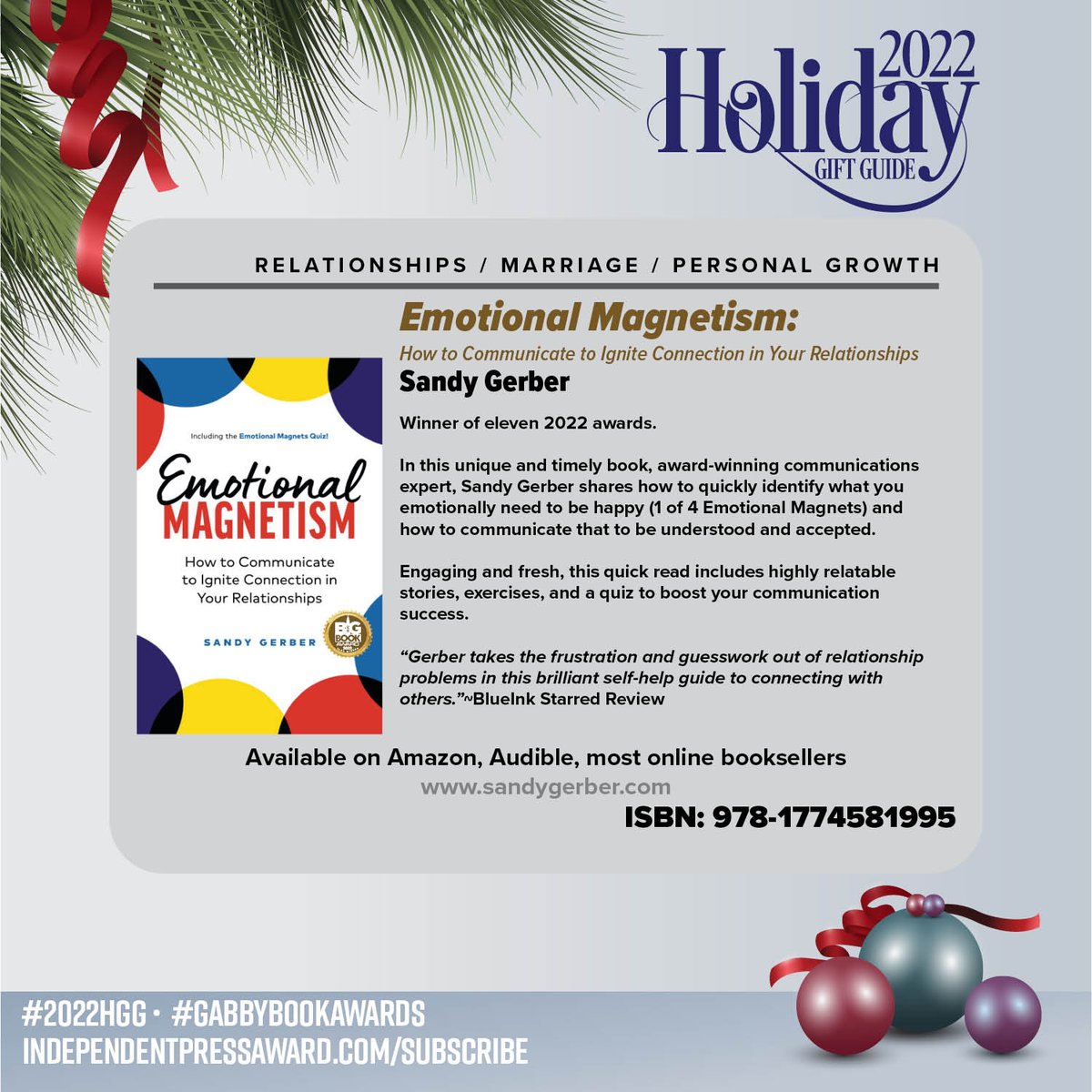 GabbyBookAwards's tweet photo. Ever felt unheard or misunderstood? Partner doesn’t seem to get why? Boss is oblivious? You’re not alone.
Emotional Magnetism: How to Communicate to Ignite Connection in Your #Relationships
https://t.co/M3mKrhIJQP @SandyGerber #2022HGG #PersonalGrowth #2022NYCBBA #GabbyBookAwards https://t.co/Btk7Rv3103