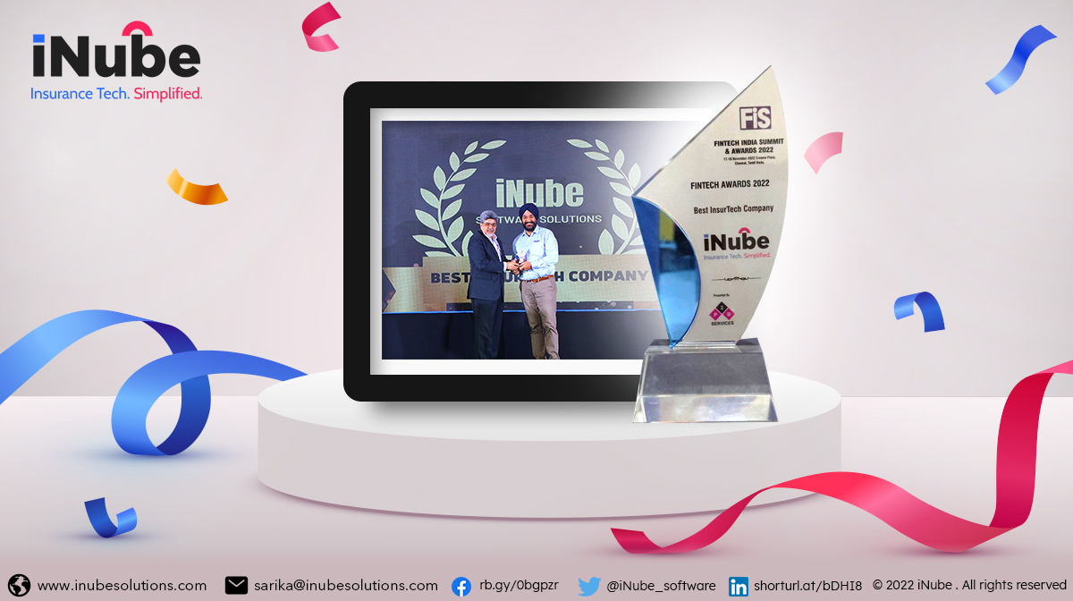 iNube_software's tweet photo. We’re pleased to announce that #iNube has won #BestInsurtech Award as a leading Insurance Technology Provider at Fintech India Summit held on the 17th and 18th of November in Chennai.

#Awards #iNube #Fis2022 #insurance #technology #india #digitalindia #bestinsurtech https://t.co/RkwskXh6Kk