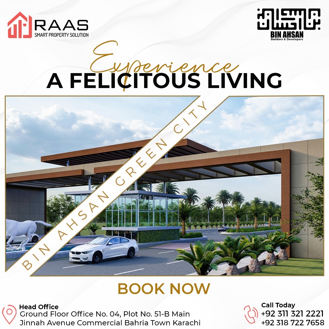 Make the best choice for your home. One that provides you with a genuine sense of warmth and light and even inspires you to live your life with comfort and ease in a more advanced society.

#RAAS #Bahriatown #Bahriatownkarachi #BinAhsan #Luxury #Living