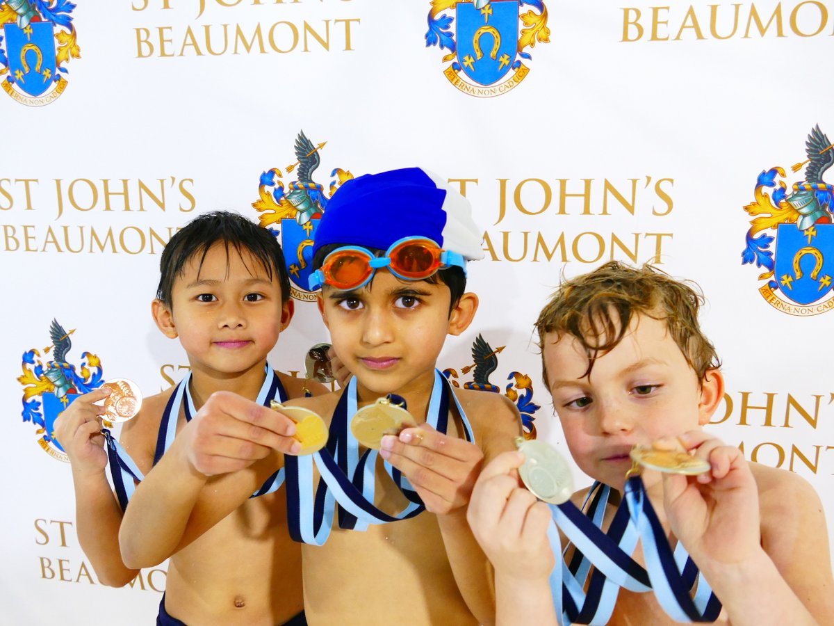 SJBWindsor's tweet photo. Yesterday afternoon, Years 1 & 2 had their very first swimming gala! It is impressive to see the progress of these boys since the beginning of the term. They should be so proud of themselves and their medals. Mr Kyriacou definitely is! ππ
π
#SJBpreprep #SJBswimming https://t.co/qB7OSC4lHn