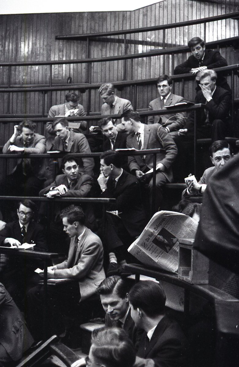 lhsaeul's tweet photo. Photograph of people in the Anatomy Lecture Theatre at the University of Edinburgh.
Dr John Guy, c.1963. 
#LHSAPhotographs https://t.co/yLFPTp0qZY