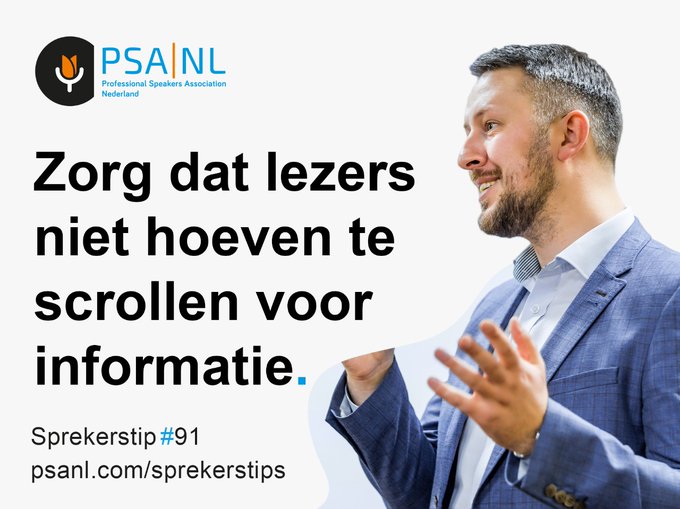Sprekerswebsite? Zorg dat de lezers niet hoeven te scrollen voor de relevante informatie. 
#sprekerstip #website #informatie #psanederland