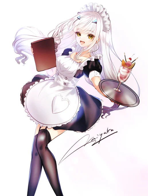 「いらっしゃいませ!ご主人様!…ってマスター?!」メイド喫茶で働くメリュジーヌ 