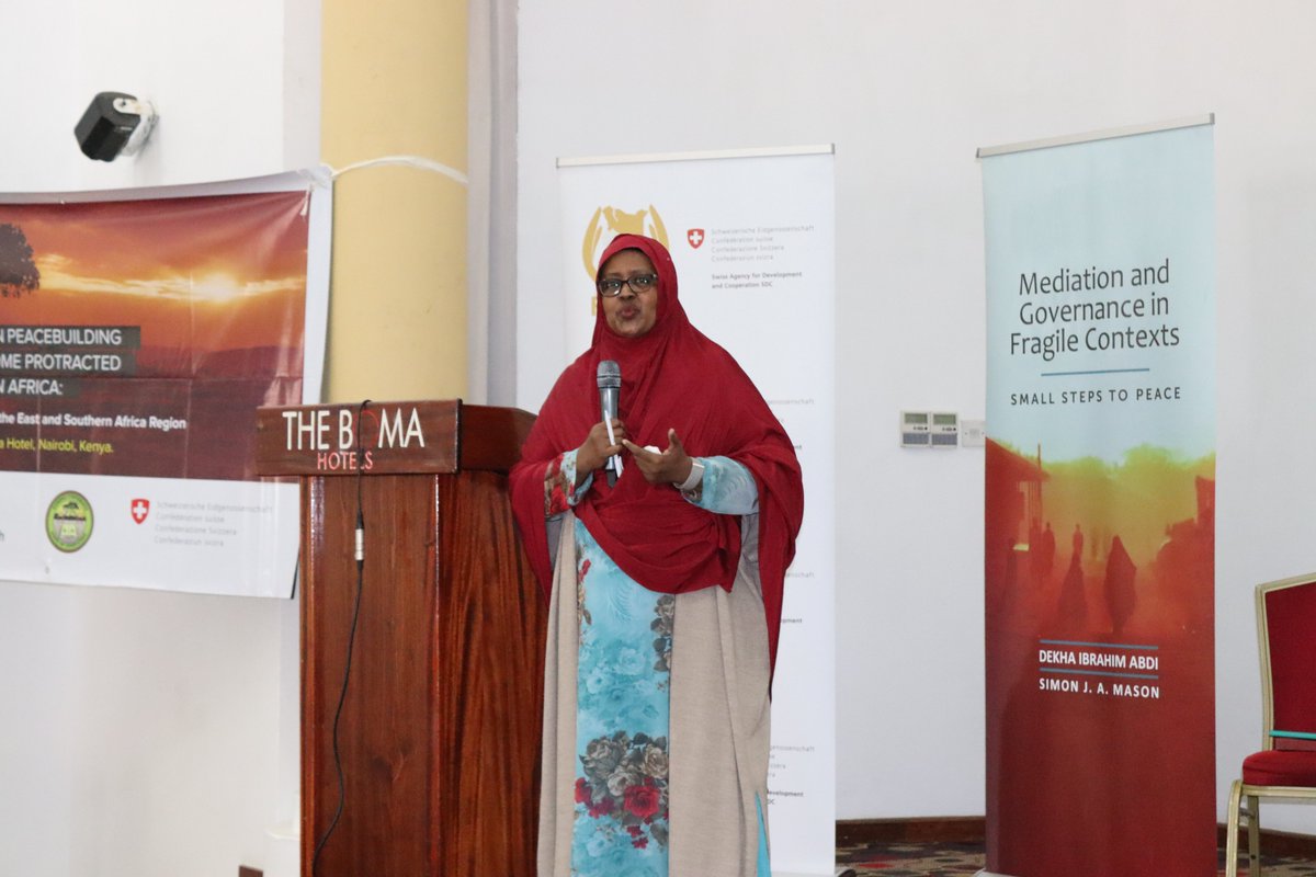 FCDCKenya's tweet photo. @SwissEmbassyKE ambassador @valzell today launched the late Dekha Ibrahim and @SimonJAMason 's book "Mediation & Governance in Fragile Contexts" and opening the "Blending Homegrown Peacebuilding Solutions to Overcome Protracted Pastoral Conflicts in Africa" #smallstepstopeace https://t.co/I8PhrTShzJ