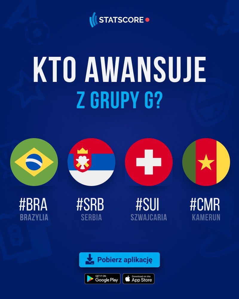 StatscoreLivePL's tweet photo. Brazylia jest pewniakiem, ale kto zajmie drugie miejsce 🧐 https://t.co/fIbEip1WHW