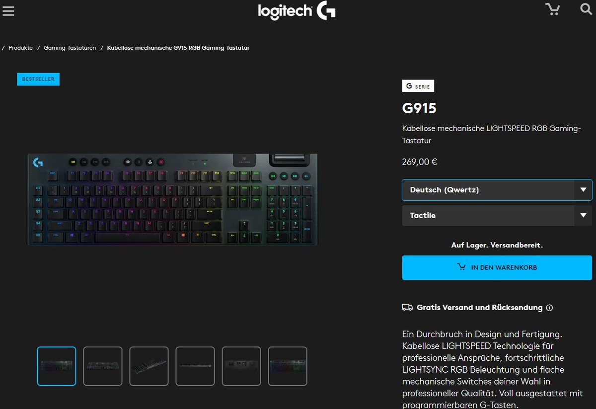 Verlose meine gebrauchte Logitech G915 GL Tactile
(kabellose, mechanische high-end Gaming/Office-Tastatur - Akku hält pro Ladung über 1000h, wenn RGB-Verzicht)

Du folgst mir auf #TwitchDE und hast diesen Tweet retweetet? Teilnahme erledigt.

Bekanntgabe des Gewinners: 22.12.2022