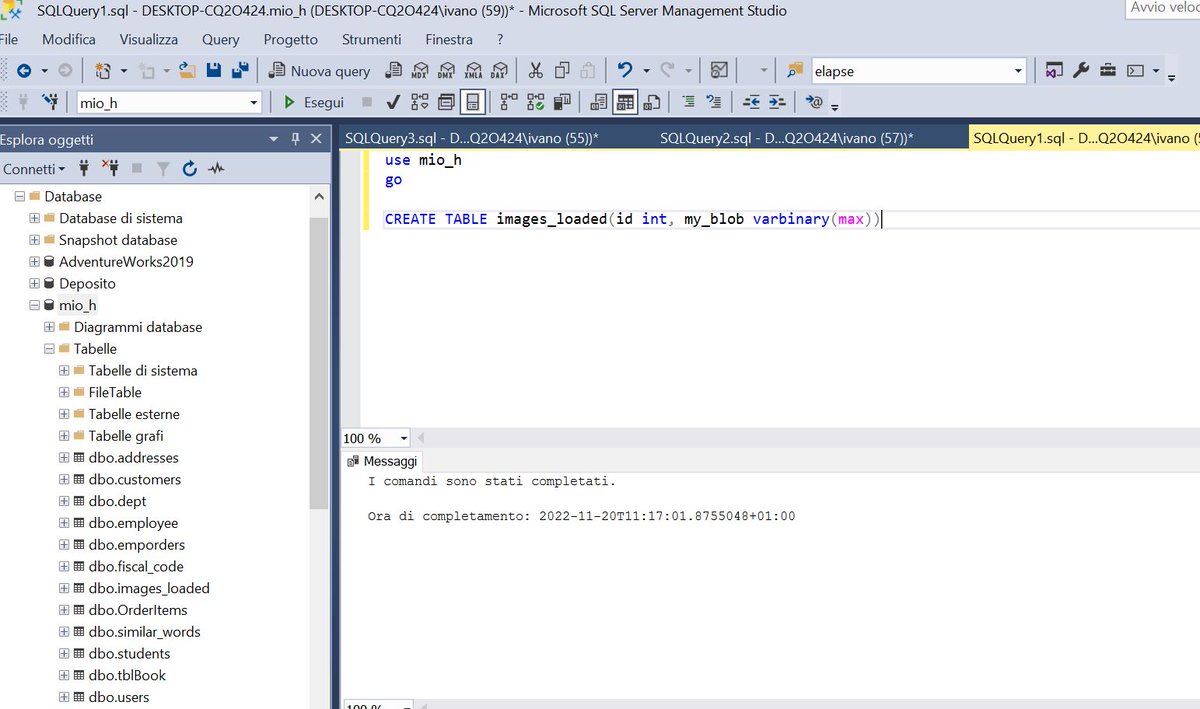 ivanonatalini68's tweet photo. Sql Server Administration.
How to load Blob image in table.

#sqlserver #tsql #blob #varbinary #dba #database #administration #query https://t.co/rc59UAqakg