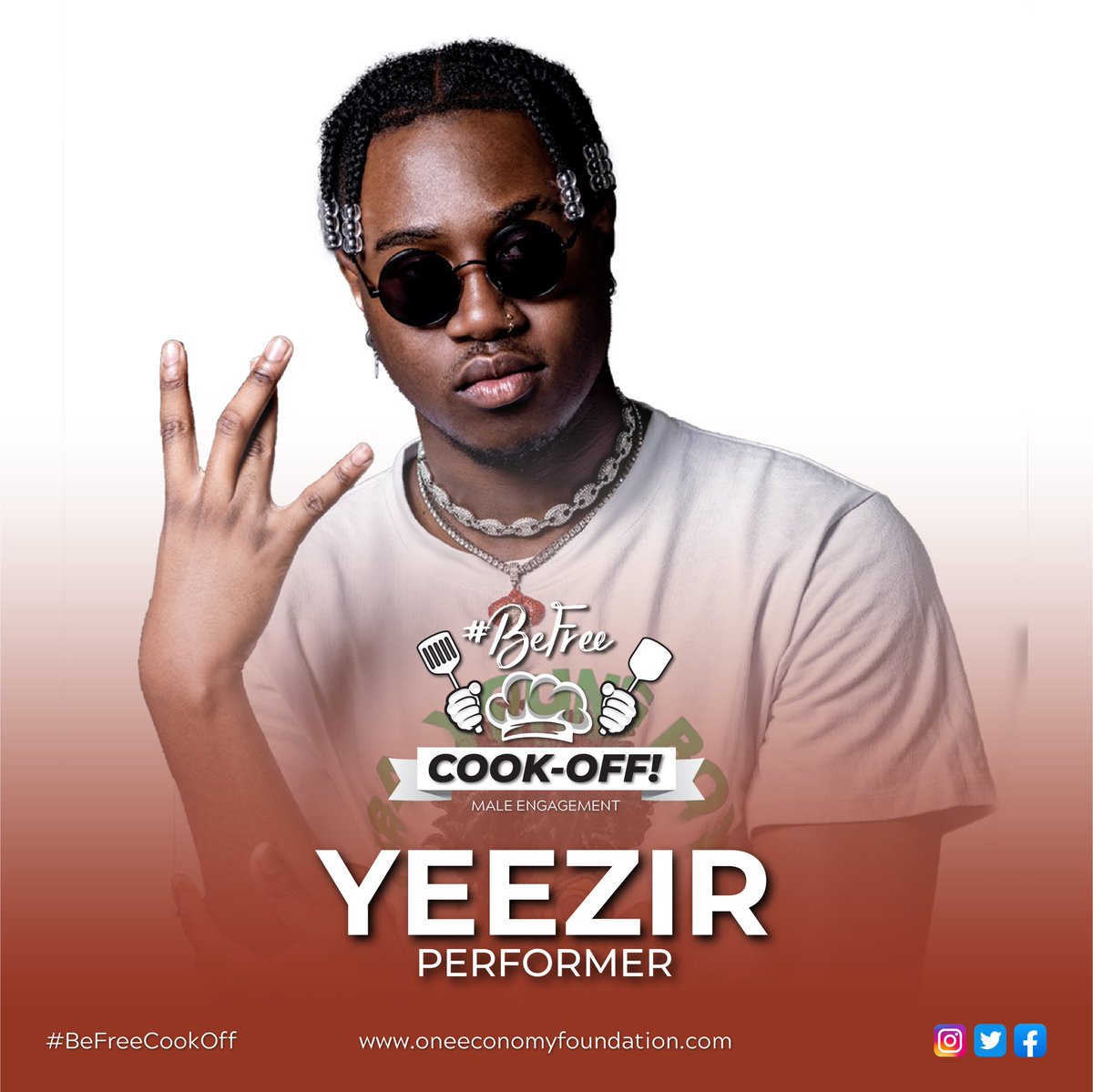 BeFreeYouth's tweet photo. Our event is certified to have Pretty Vibes only ✨ The artist who has our Omutima will be performing at the #BeFree Cook-Off! 😎🔥

We can’t wait to experience a lit @YeezirN performance 😁

Where will you be tuning in from? 🤔

#MaleEngagement #ForTheBoys #BeFreeCookOff https://t.co/HVqCuGPgjo