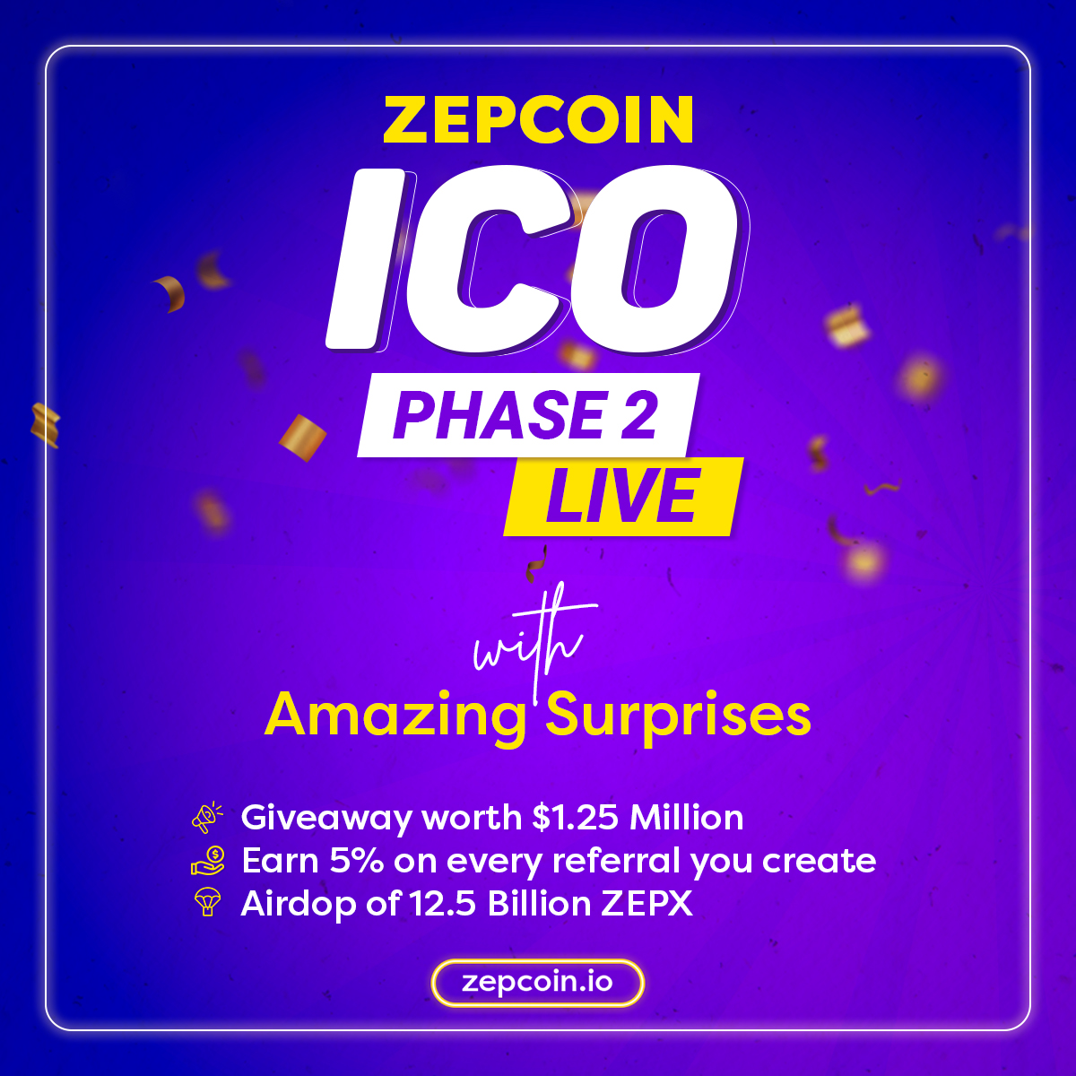 zepverse's tweet photo. @zepcoinofficial - The best utility-based coin #ZEPX is live with its ICO Phase 2. Get ready for jaw-dropping surprises🚨🚨

1. #Giveaway worth $1.25Million
2. Earn 5% on every referral you create
3. #Airdrop of 12.5 Billion ZEPX

Claim free giveaway https://t.co/QNpOzlWmF5 https://t.co/RuWaG3T5zp