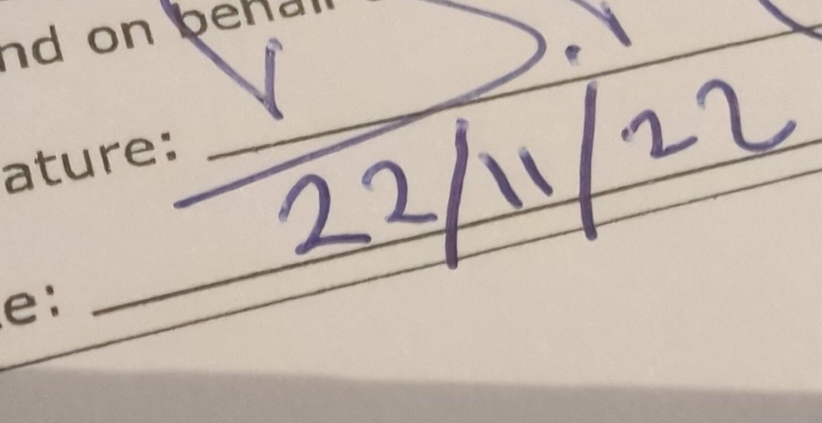 dmaudsley's tweet photo. I weep for my fellow ND friends in the States who won't get a palindromic thrill out of writing 22/11/22 today. #symmetry #deepsatisfaction https://t.co/xAtKMpUAAn