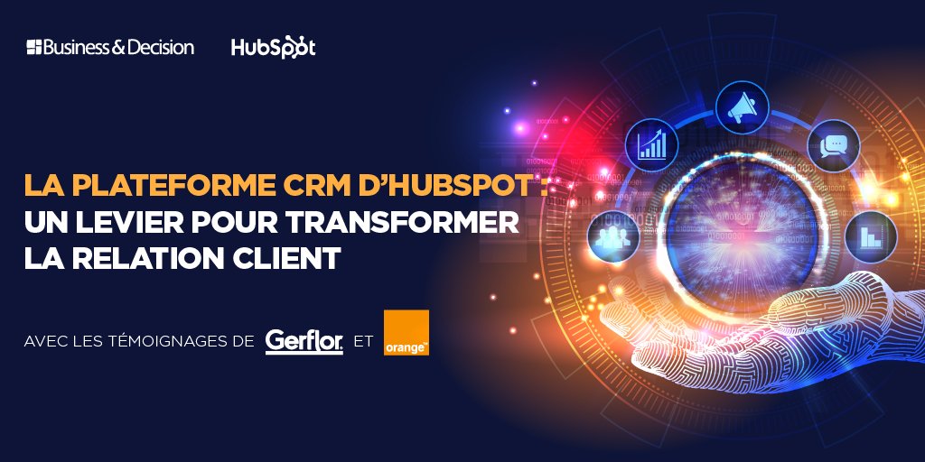 La plateforme d'HubSpot : un levier pour transformer la #RelationClient 🚀
📆 Mardi 8 déc à Lyon – 9h-11h
📍 Showroom d'Orange Lumière

💡 Actionnez en 1 seul outil les leviers #marketing, ventes📈 ou service clients pour une #ExpérienceClient de qualité
👉hubs.ly/Q01sxgTr0