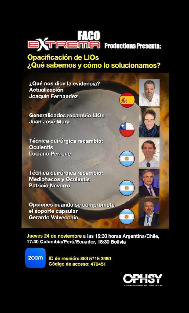 joaquinfdezoft's tweet photo. #OpacificaciónLIOs: ¿qué sabemos y cómo solucionarlo?
Webinar #FacoExtrema Jueves 24 Noviembre 19:30h 🇦🇷 17:30h 🇨🇴 🇵🇪 🇪🇨 16:30h 🇲🇽 23:30h 🇪🇸
ZOOM: ID de reunión: 853 5715 3980
Código de acceso: 470451 https://t.co/oCQSppUhn8