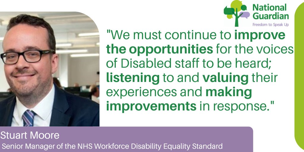 As we celebrate #DisabilityHistoryMonth, thank you to Stuart Moore from @Wdesnews for this guest blog. encouraging us to consider how we can support Disabled staff to raise their voices to help make the NHS a better place for all  
#FTSUforEveryone
#DHM22

nationalguardian.org.uk/2022/11/22/gue…
