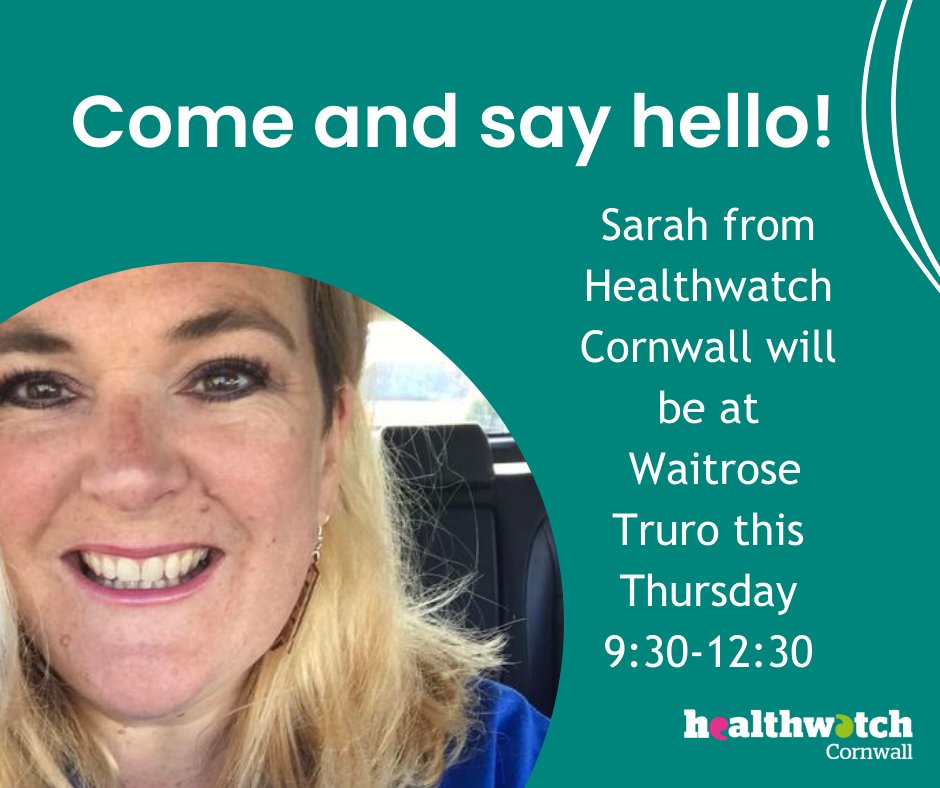 Share your thoughts and experiences of health and social care with #healthwatchcornwall #nhs