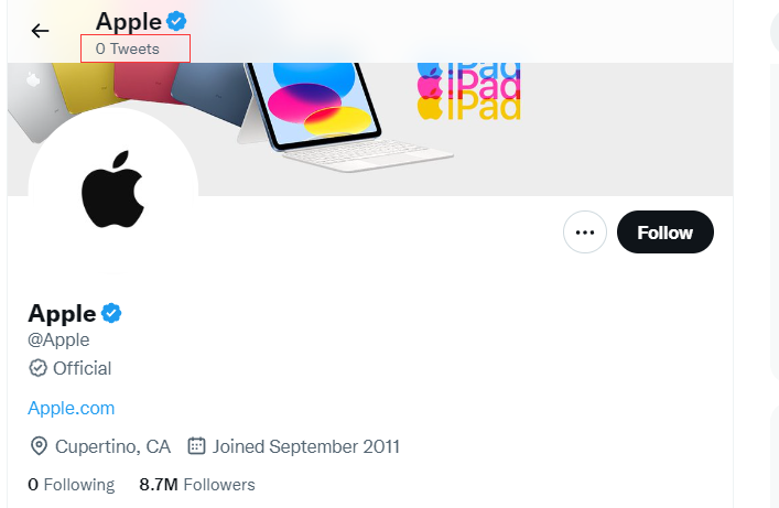acc_1412's tweet photo. #Apple deletes all tweets
@Apple @Twitter #ElonMusk https://t.co/DnpOS698gG