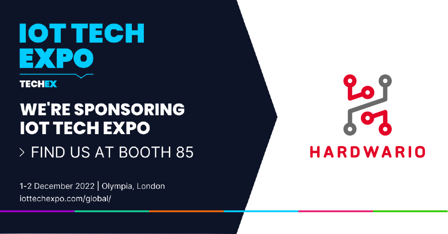 Join HARDWARIO at the <a href="/iottechexpo/">IoT Tech Expo</a>, which will take place at Olympia, London, over two days, on 1-2 December. The event is free of charge, and you can find us and our devices at stand number 85.

#IoT #techexpo