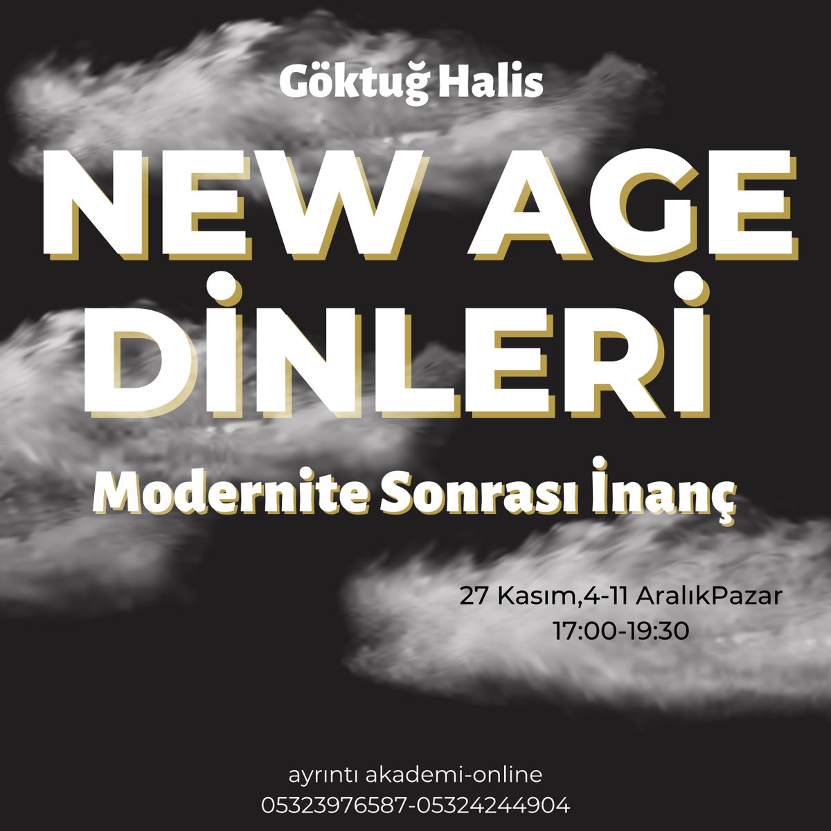 ayrintiakademi's tweet photo. Göktuğ Halis ile
NEW AGE DİNLERİ
Yeni Çağın Yükselen İnançları
@goktughalis

27 Kasım 4-11 Aralık Pazar 17:00-19:30

3 Hafta, Online

Detaylı Bilgi:
ayrintiakademi@gmail.com
05323976587-05324244904 https://t.co/K1kb6ewl3m