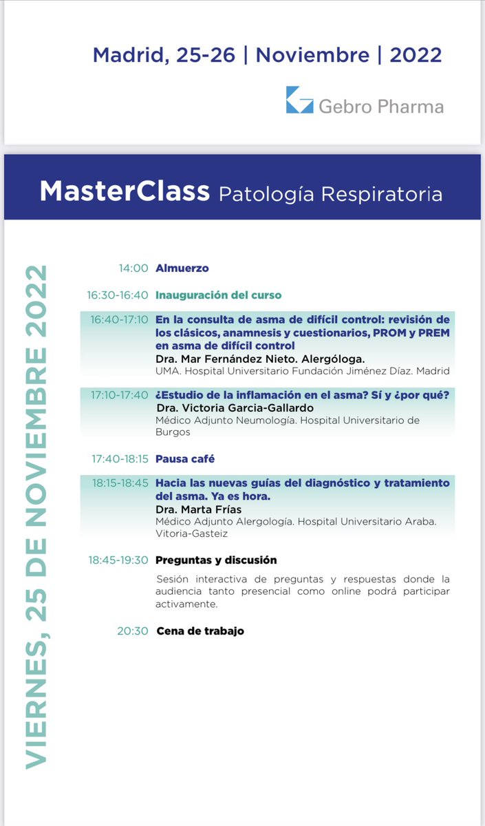 #Proms #Prems en #Asma Te esperamos días 25 y 26 noviembre en streaming Registate @GebroRespira