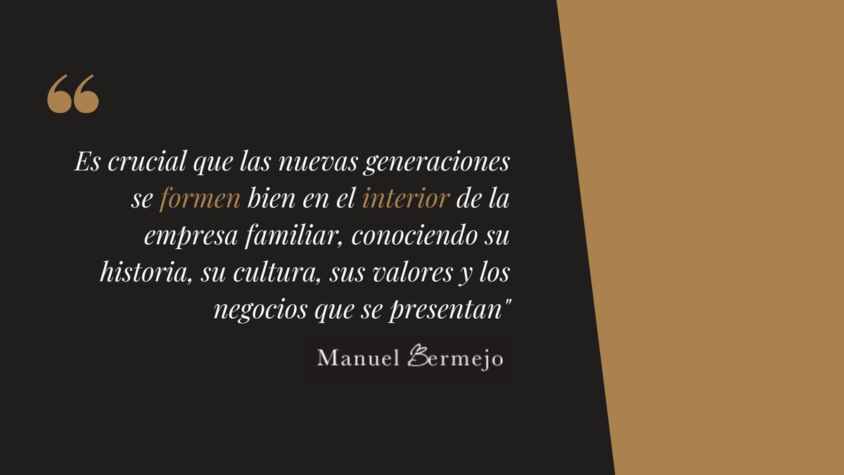 manuelbermejo's tweet photo. La #formacipn académica y conceptual es fundamental para las #NuevasGeneraciones. Pero también es vital que profundicen en su propio #ProyectoFamiliar. 

#EmpresaFamiliar #FamiliasEmpresarias #FamilyBusiness https://t.co/ZGEtCXeYV2