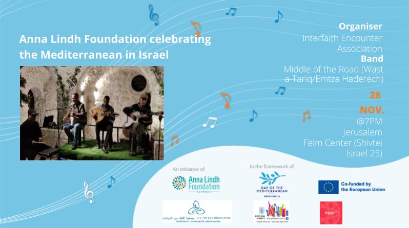Interfaith Encounter Association (@interfaithea) on Twitter photo Together with dozens of performances across Europe, North Africa and the Middle East, we are celebrating diversity and richness of the Mediterranean while strengthening ties between its two shores. See you there!
#MediterraneanDay
#AnnaLindhFoundation
<a href="/AnnaLindh/">Anna Lindh Foundation</a> <a href="/MuniJerusalem/">Jerusalem Muni</a> Together with dozens of performances across Europe, North Africa and the Middle East, we are celebrating diversity and richness of the Mediterranean while strengthening ties between its two shores. See you there!
#MediterraneanDay
#AnnaLindhFoundation
<a href="/AnnaLindh/">Anna Lindh Foundation</a> <a href="/MuniJerusalem/">Jerusalem Muni</a>