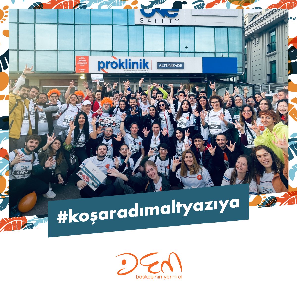 Dem Derneği olarak 113 katılımcı ile 6 Kasım 2022 Pazar günü 44.İstanbul Maratonu'nda #koşaradımaltyazıya dedik!